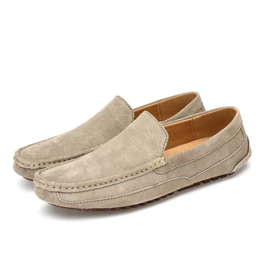 Suede Leather Men’S Loafers Luxury 2024 Casual Shoes for Men Boat Shoes Handmade Men Slipon Driving Shoes Male Moccasins Zapatos